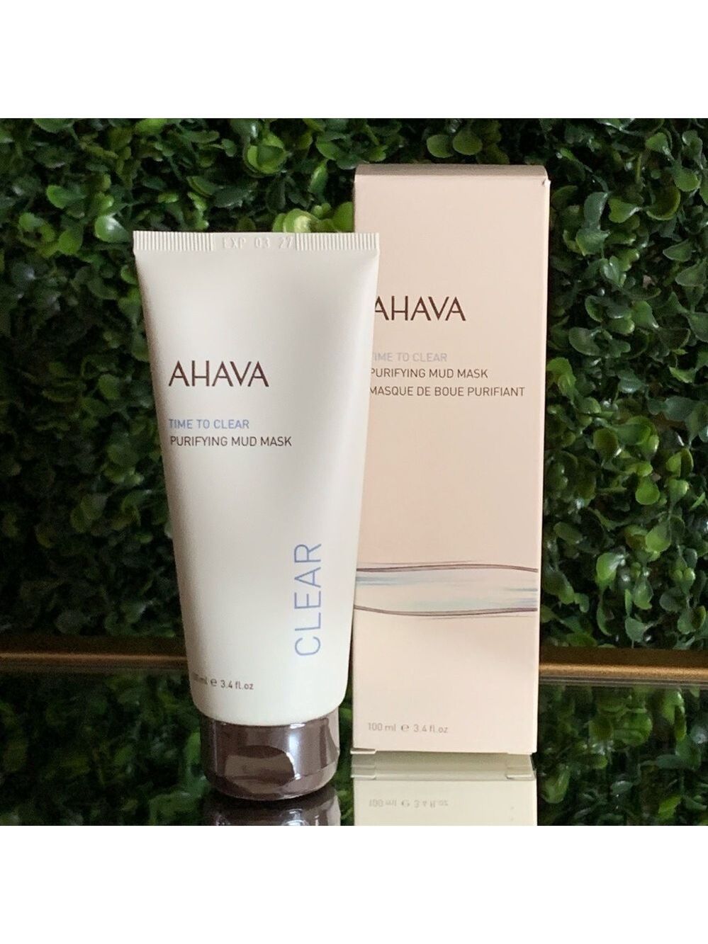 AHAVA Purifying Mud Mask | NEW | Time To Clear | 100mL 3.4oz | NIB Safety Sealed